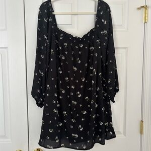 Abercrombie & Fitch XL Floral Black Dress